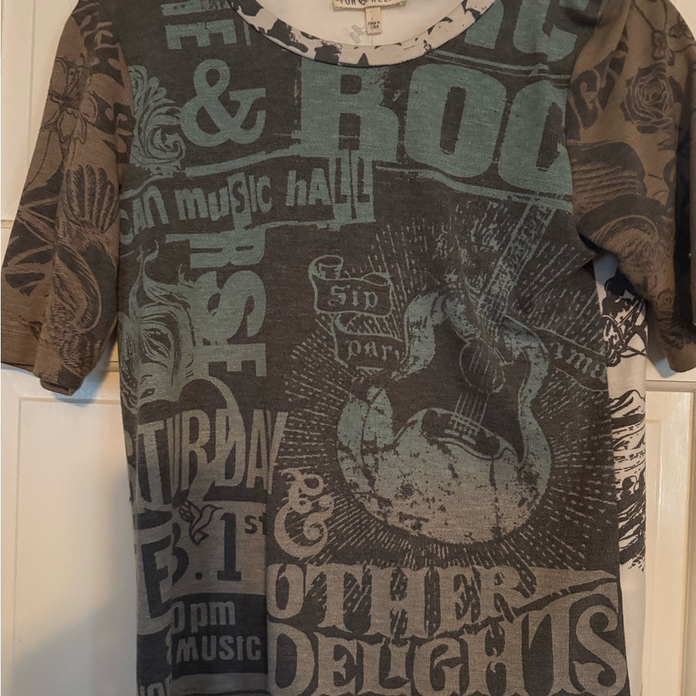 Vintage Graphic Print Short Sleeve Tee